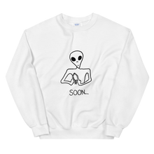 Load image into Gallery viewer, &quot;SOON&quot; Unisex Sweatshirt (Black/White)
